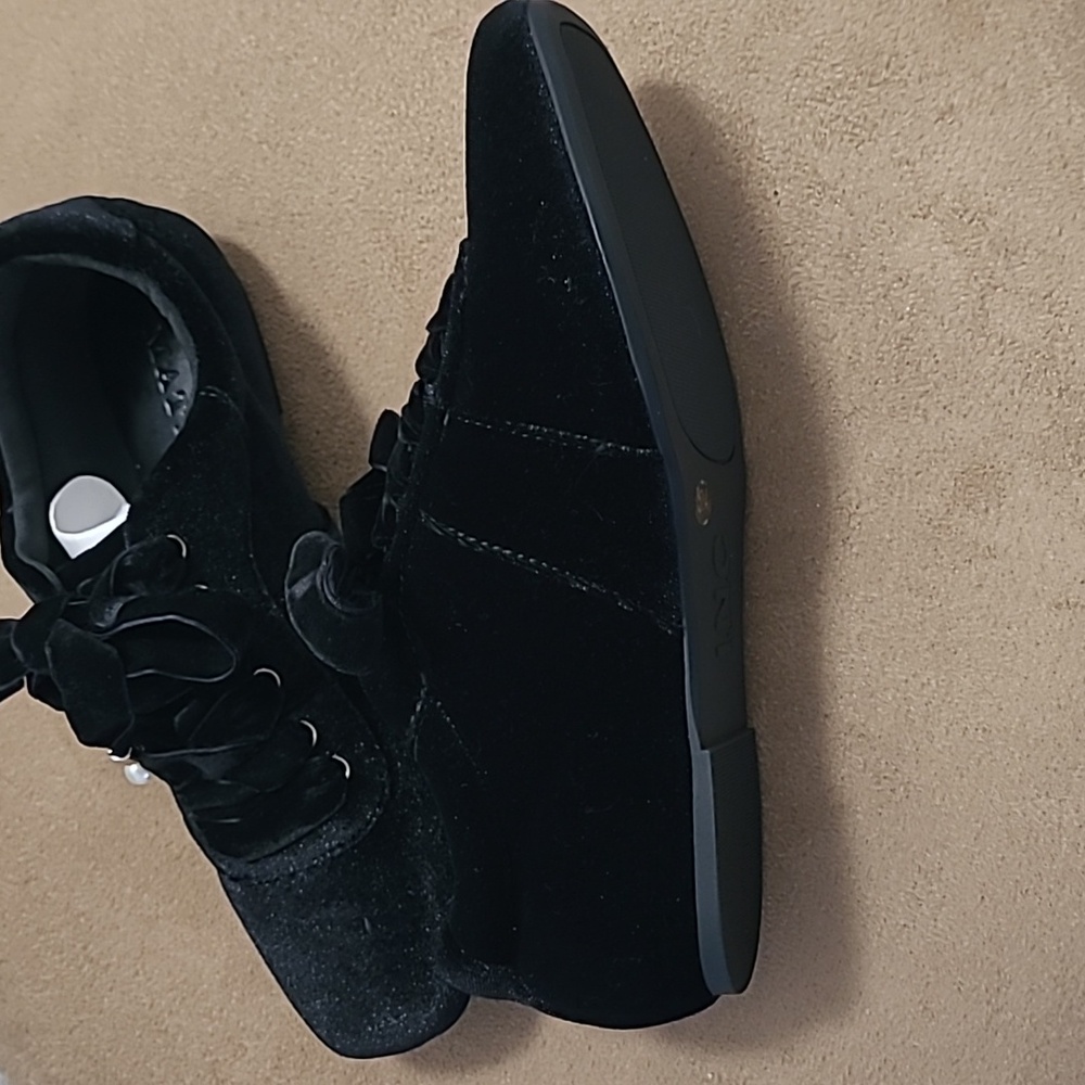 INC International Concepts Black Velvet Flats - Picture 5 of 9